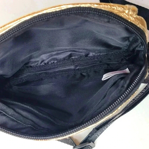 PINK Victoria Secret Gold Crossbody Adjustable Bag - Picture 8 of 12